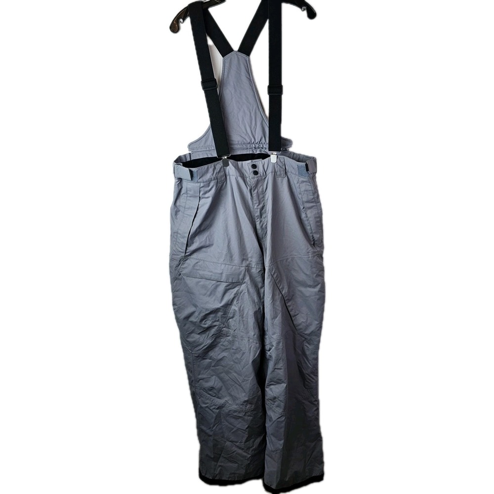 American Airlines Mens LGray AA Snow Bib Ski Pants Insulated Waterproof Overalls